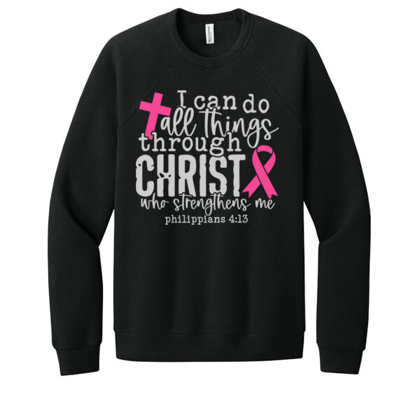 All Things Through Christ - Unisex Premium Fleece Crew Sweatshirt Thumbnail