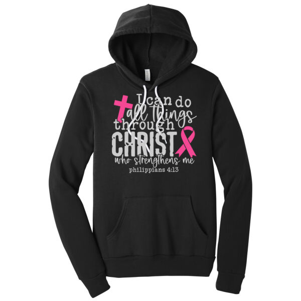 All Things Through Christ - Unisex Premium Fleece Hooded Sweatshirt Thumbnail
