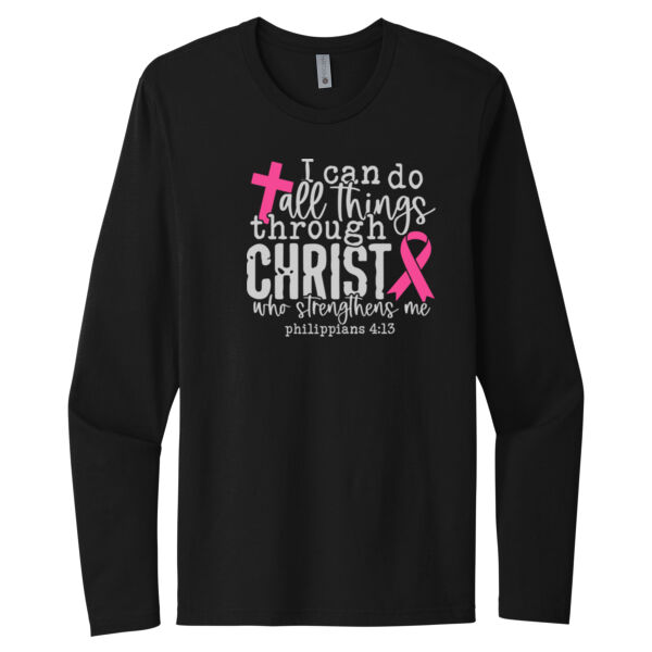 All Things Through Christ - Unisex Premium Cotton Long Sleeve T-Shirt Thumbnail