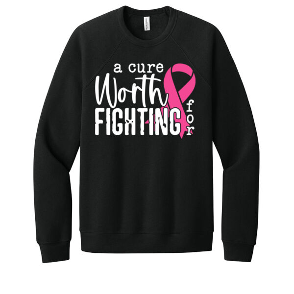 A Cure Worth Fighting For - Unisex Premium Fleece Crew Sweatshirt Thumbnail