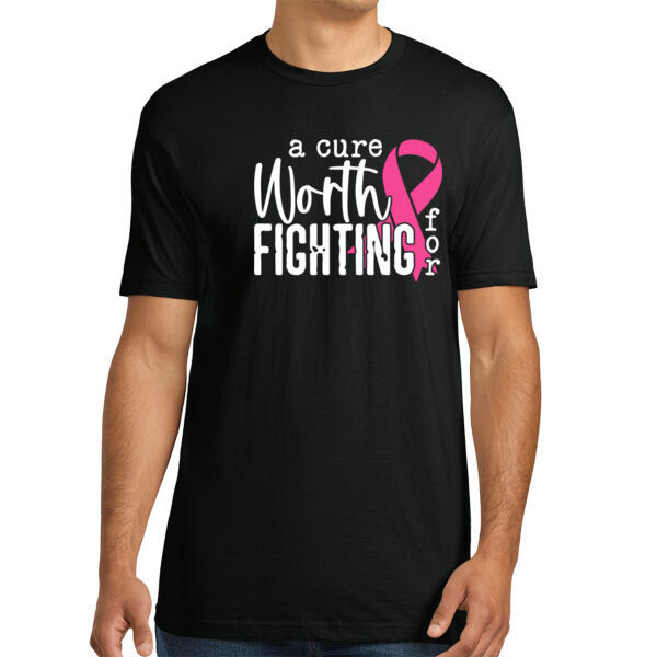 A Cure Worth Fighting For - Unisex Premium Cotton T-Shirt Thumbnail
