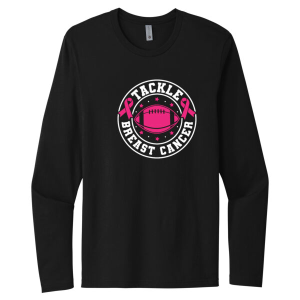 Tackle Breast Cancer - Unisex Premium Cotton Long Sleeve T-Shirt Thumbnail