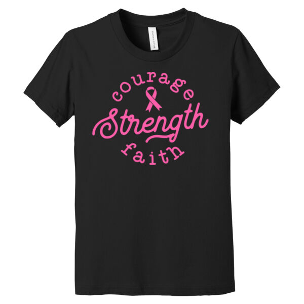 Courage, Strength, Faith - Youth Jersey Short Sleeve Tee Thumbnail