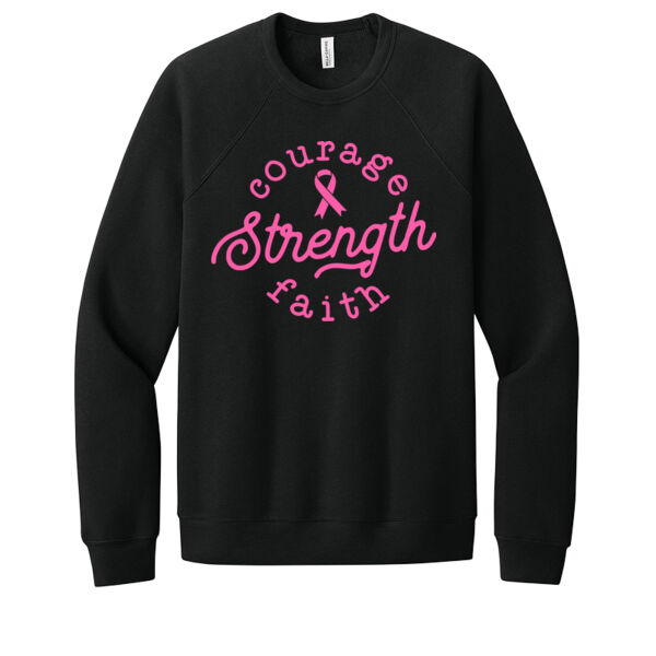 Courage, Strength, Faith - Unisex Premium Fleece Crew Sweatshirt Thumbnail