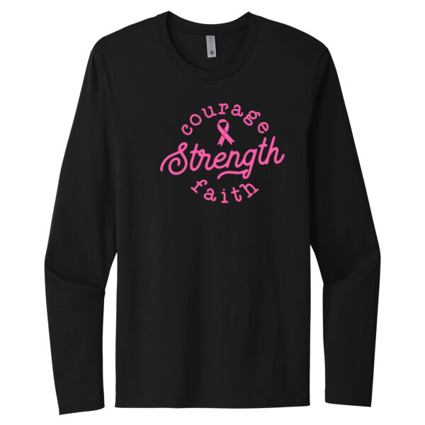 Courage, Strength, Faith - Unisex Premium Cotton Long Sleeve T-Shirt Thumbnail