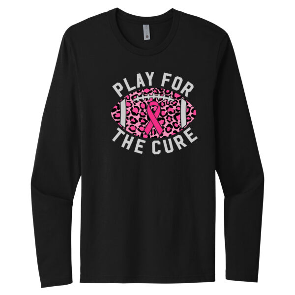 Play For The Cure Football - Unisex Premium Cotton Long Sleeve T-Shirt Thumbnail
