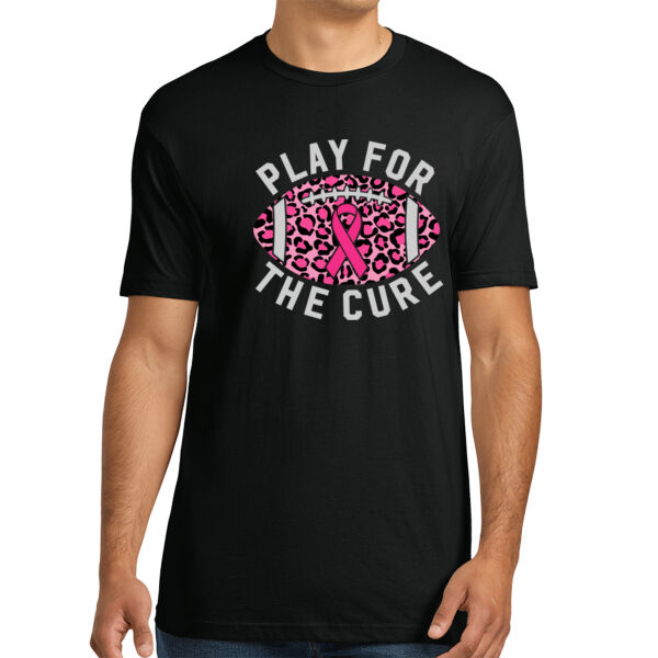 Play For The Cure Football - Unisex Premium Cotton T-Shirt Thumbnail