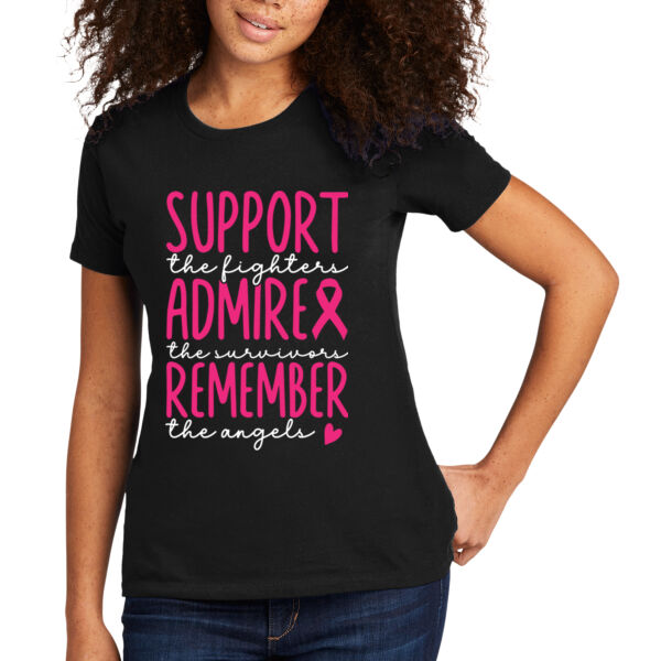 Support, Admire, Remember - Women's Premium Cotton T-Shirt Thumbnail
