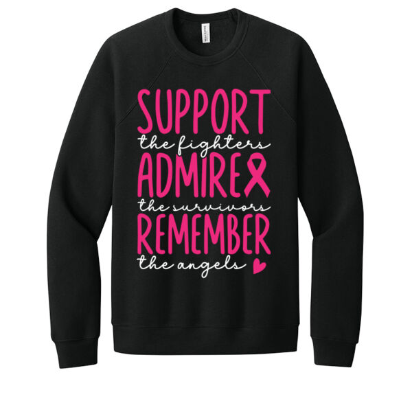 Support, Admire, Remember - Unisex Premium Fleece Crew Sweatshirt Thumbnail