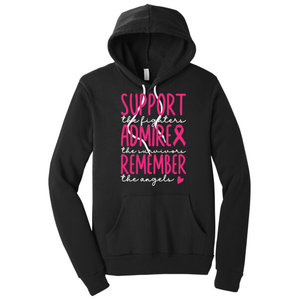 Support, Admire, Remember - Unisex Premium Fleece Hooded Sweatshirt Thumbnail