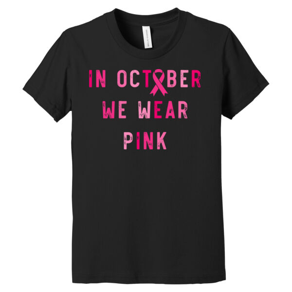 October We Wear Pink - Youth Jersey Short Sleeve Tee Thumbnail