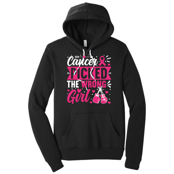 Cancer Picked The Wrong Girl - Unisex Premium Fleece Hooded Sweatshirt Thumbnail