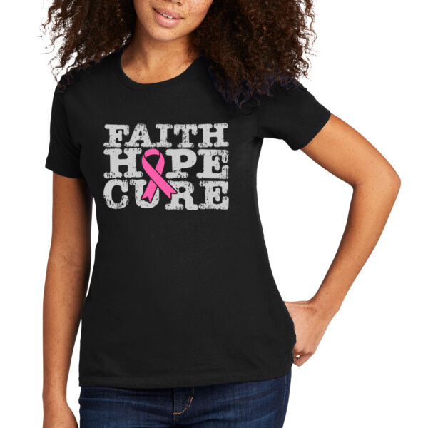 Faith Hope Cure - Women's Premium Cotton T-Shirt Thumbnail