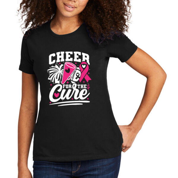 Cheer For the Cure - Women's Premium Cotton T-Shirt Thumbnail