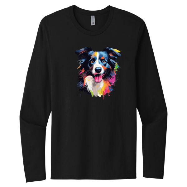 Border Collie - Unisex Premium Cotton Long Sleeve T-Shirt Thumbnail