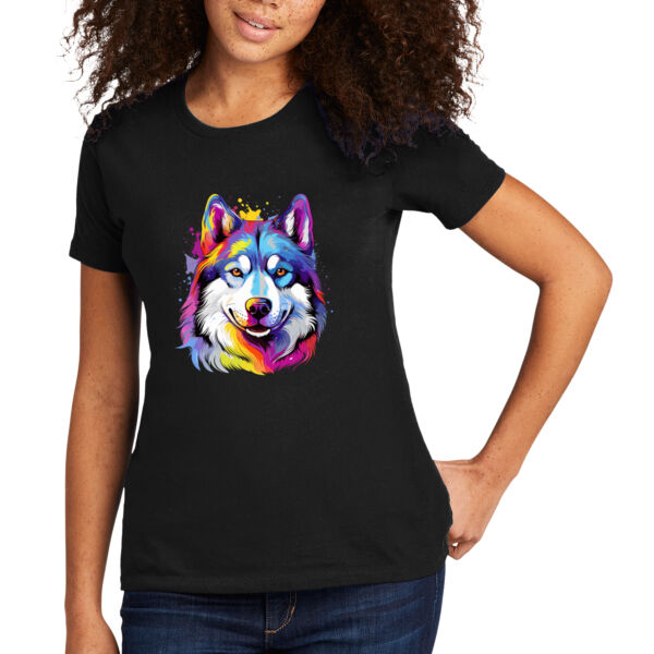 Siberian Husky - Women's Premium Cotton T-Shirt Thumbnail