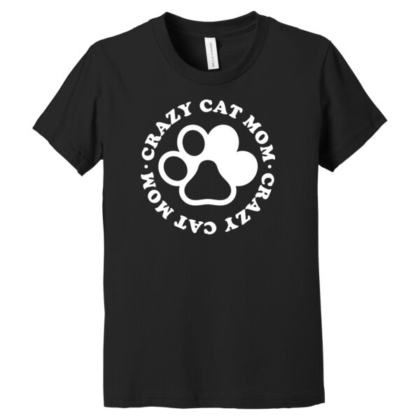 Crazy Cat Mom - Youth Jersey Short Sleeve Tee Thumbnail