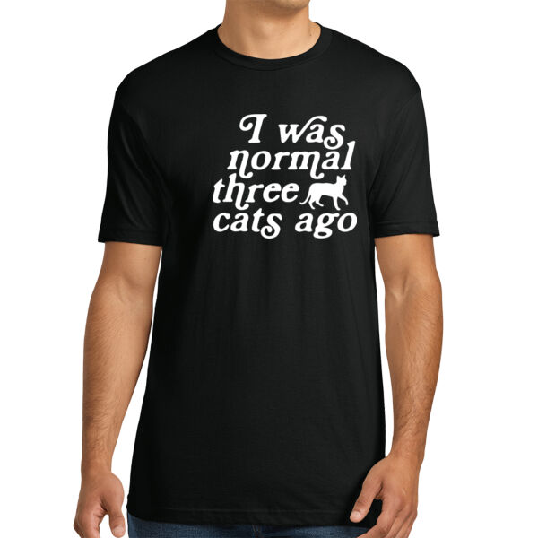 Normal 3 Cats Ago - Unisex Premium Cotton T-Shirt Thumbnail