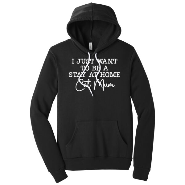 Stay at Home Cat Mom - Unisex Premium Fleece Hooded Sweatshirt Thumbnail