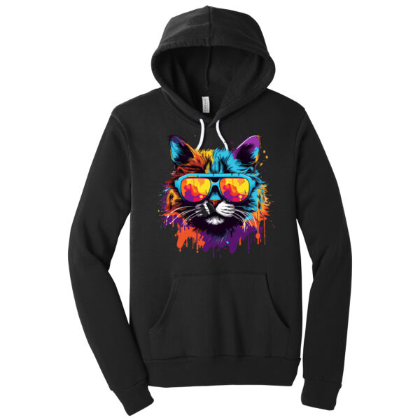 Super Cool Cat - Unisex Premium Fleece Hooded Sweatshirt Thumbnail
