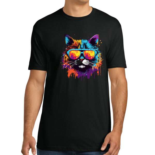 Super Cool Cat - Unisex Premium Cotton T-Shirt Thumbnail