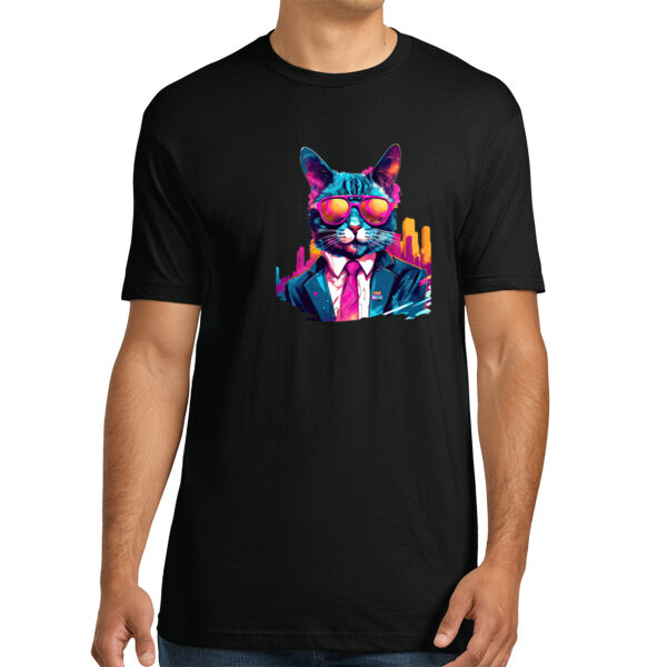 Suit Up Cat - Unisex Premium Cotton T-Shirt Thumbnail