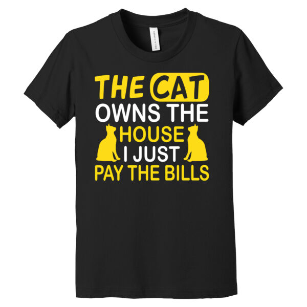 The Cat Owns the House - Youth Jersey Short Sleeve Tee Thumbnail