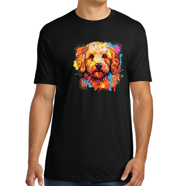Golden Doodle Puppy - Unisex Premium Cotton T-Shirt Thumbnail