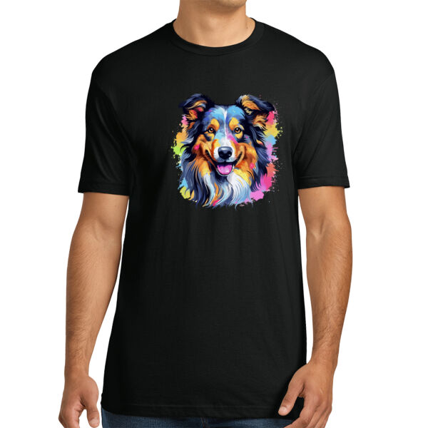 Collie - Unisex Premium Cotton T-Shirt Thumbnail