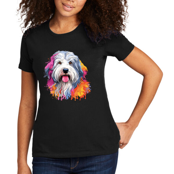 Old English Sheepdog - Women's Premium Cotton T-Shirt Thumbnail