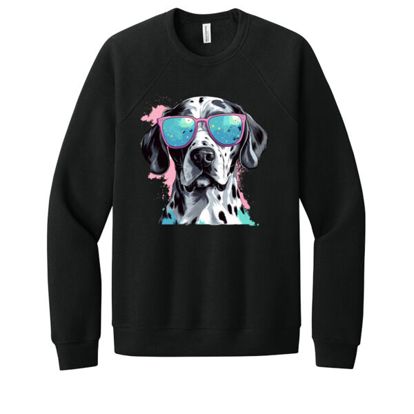 Dalmatian with Glasses - Unisex Premium Fleece Crew Sweatshirt Thumbnail