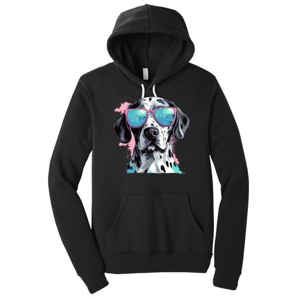 Dalmatian with Glasses - Unisex Premium Fleece Hooded Sweatshirt Thumbnail