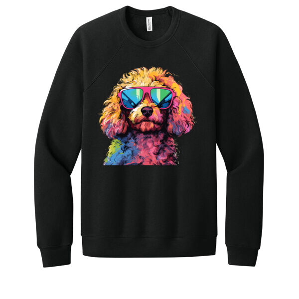 Poodle With Glasses - Unisex Premium Fleece Crew Sweatshirt Thumbnail