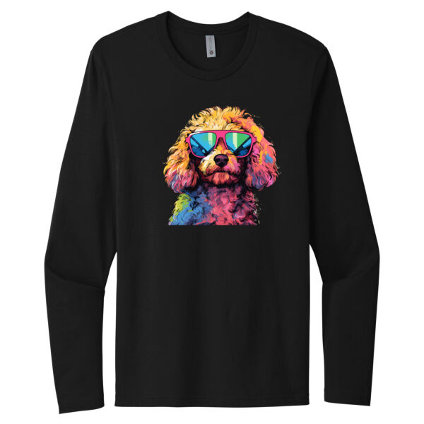 Poodle With Glasses - Unisex Premium Cotton Long Sleeve T-Shirt Thumbnail