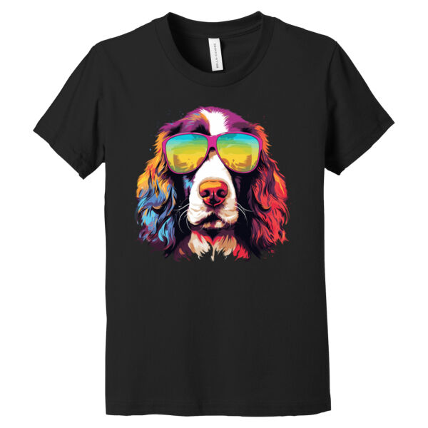 English Springer Spaniel With Glasses - Youth Jersey Short Sleeve Tee Thumbnail