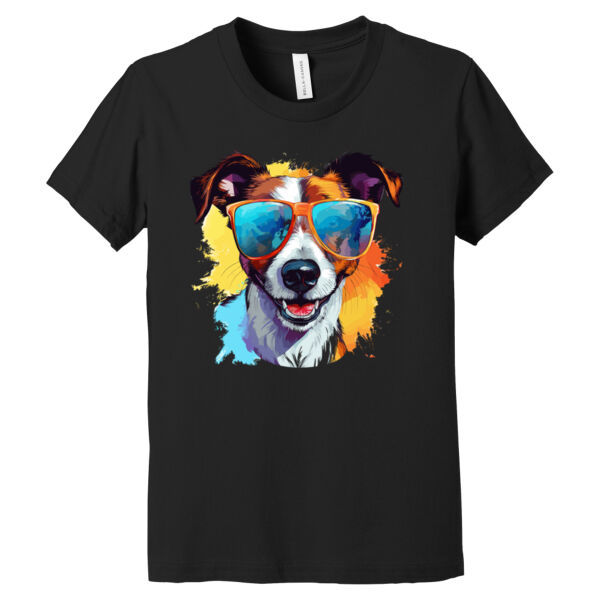 Jack Russell Terrier With Glasses - Youth Jersey Short Sleeve Tee Thumbnail