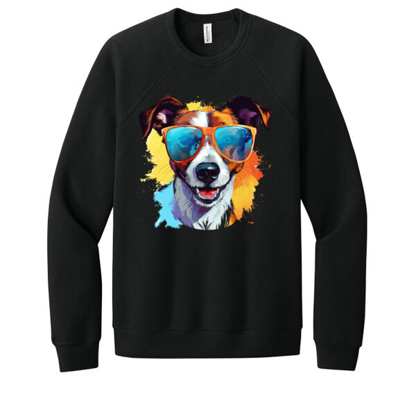 Jack Russell Terrier With Glasses - Unisex Premium Fleece Crew Sweatshirt Thumbnail