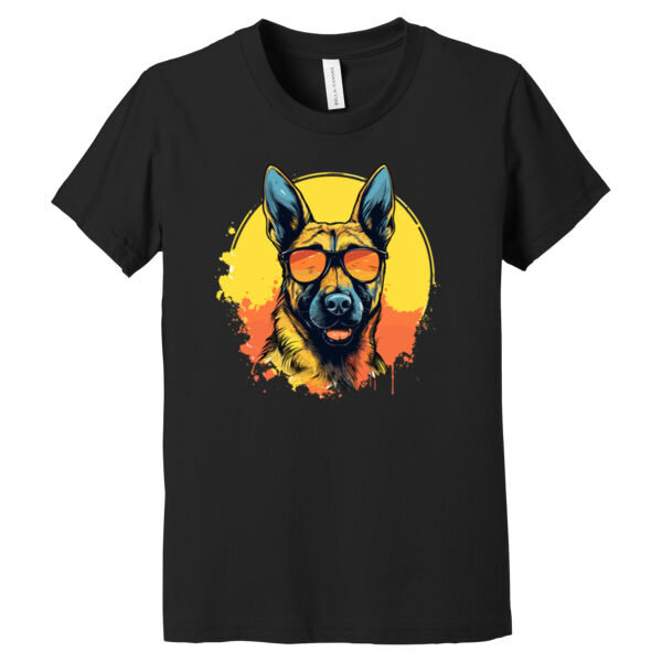 Belgian Malinois With Glasses - Youth Jersey Short Sleeve Tee Thumbnail