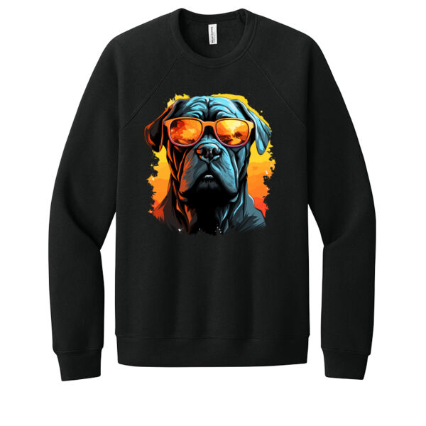 Cane Corso with Glasses - Unisex Premium Fleece Crew Sweatshirt Thumbnail
