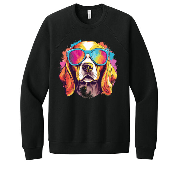 Beagle With Glasses - Unisex Premium Fleece Crew Sweatshirt Thumbnail
