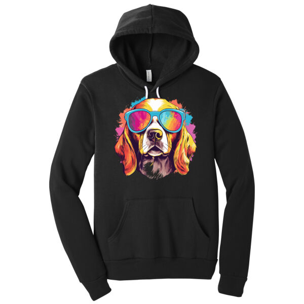 Beagle With Glasses - Unisex Premium Fleece Hooded Sweatshirt Thumbnail