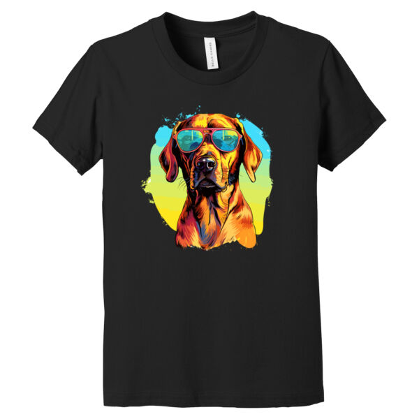Rhodesian Ridgeback With Glasses - Youth Jersey Short Sleeve Tee Thumbnail