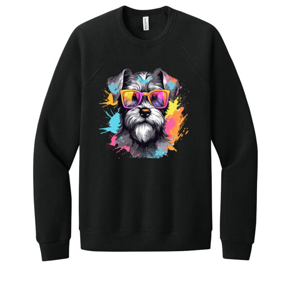 Miniature Schnauzer With Glasses - Unisex Premium Fleece Crew Sweatshirt Thumbnail