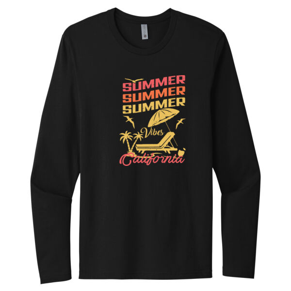 California Summer Vibes - Unisex Premium Cotton Long Sleeve T-Shirt Thumbnail