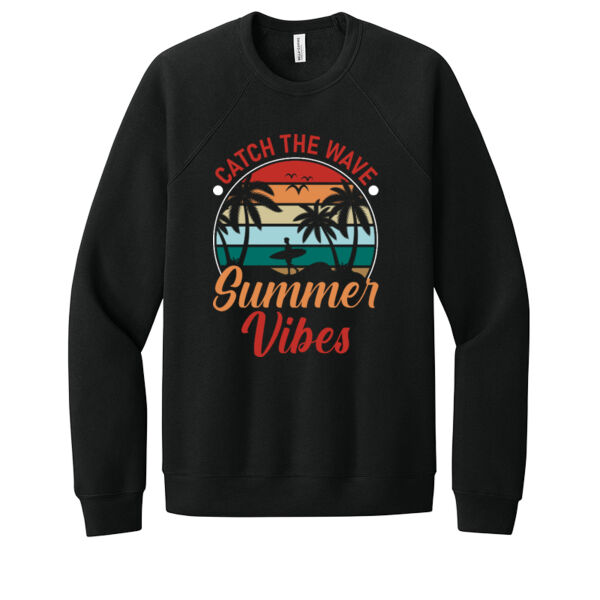 Catch The Wave - Unisex Premium Fleece Crew Sweatshirt Thumbnail