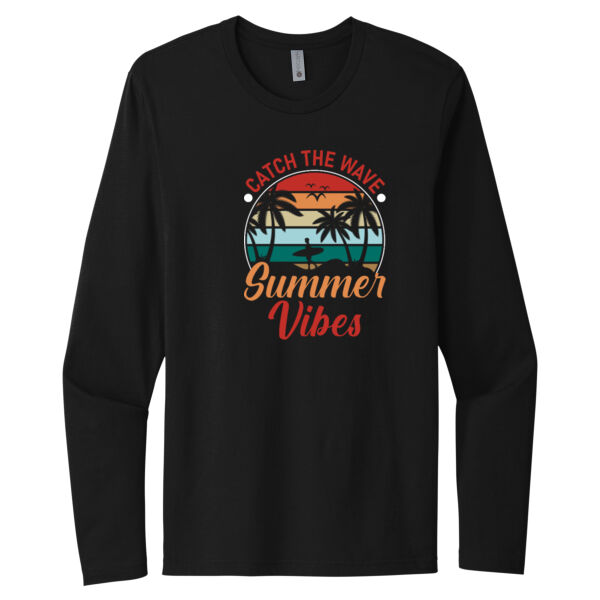 Catch The Wave - Unisex Premium Cotton Long Sleeve T-Shirt Thumbnail
