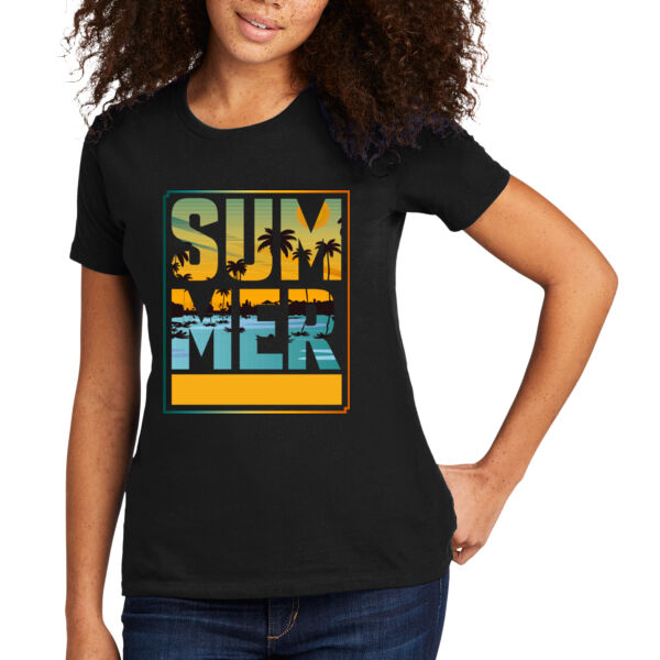 Vibes In The Summer - Women's Premium Cotton T-Shirt Thumbnail