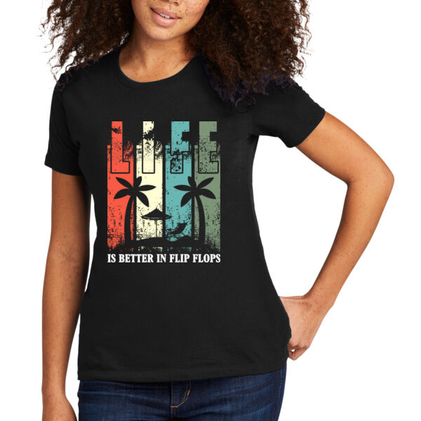 Life is Better in Flip Flops - Women's Premium Cotton T-Shirt Thumbnail