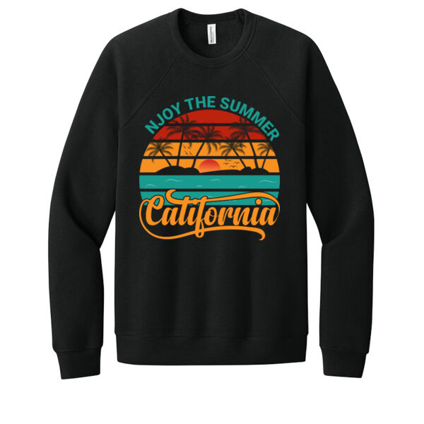 Enjoy The Summer Sun - Unisex Premium Fleece Crew Sweatshirt Thumbnail