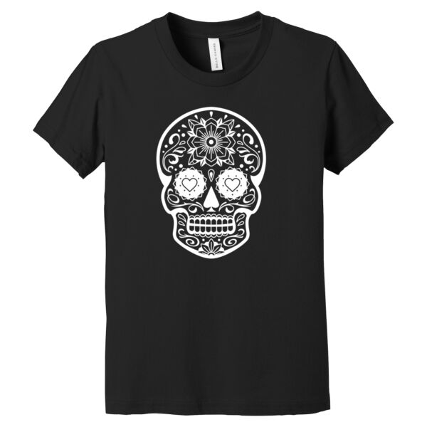Day of The Dead Skull - Youth Jersey Short Sleeve Tee Thumbnail